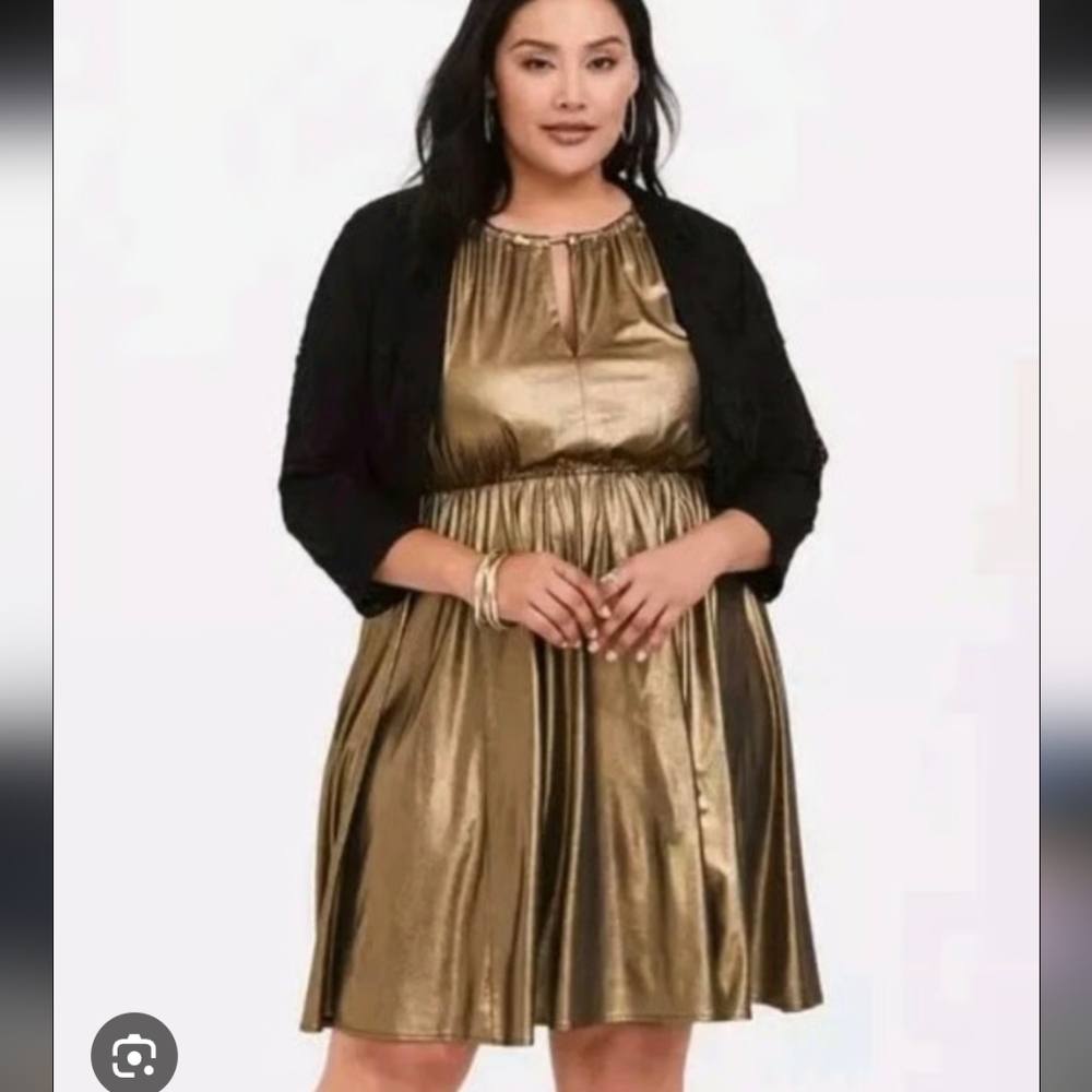 Torrid Metallic Gold and Black Dress..size:1